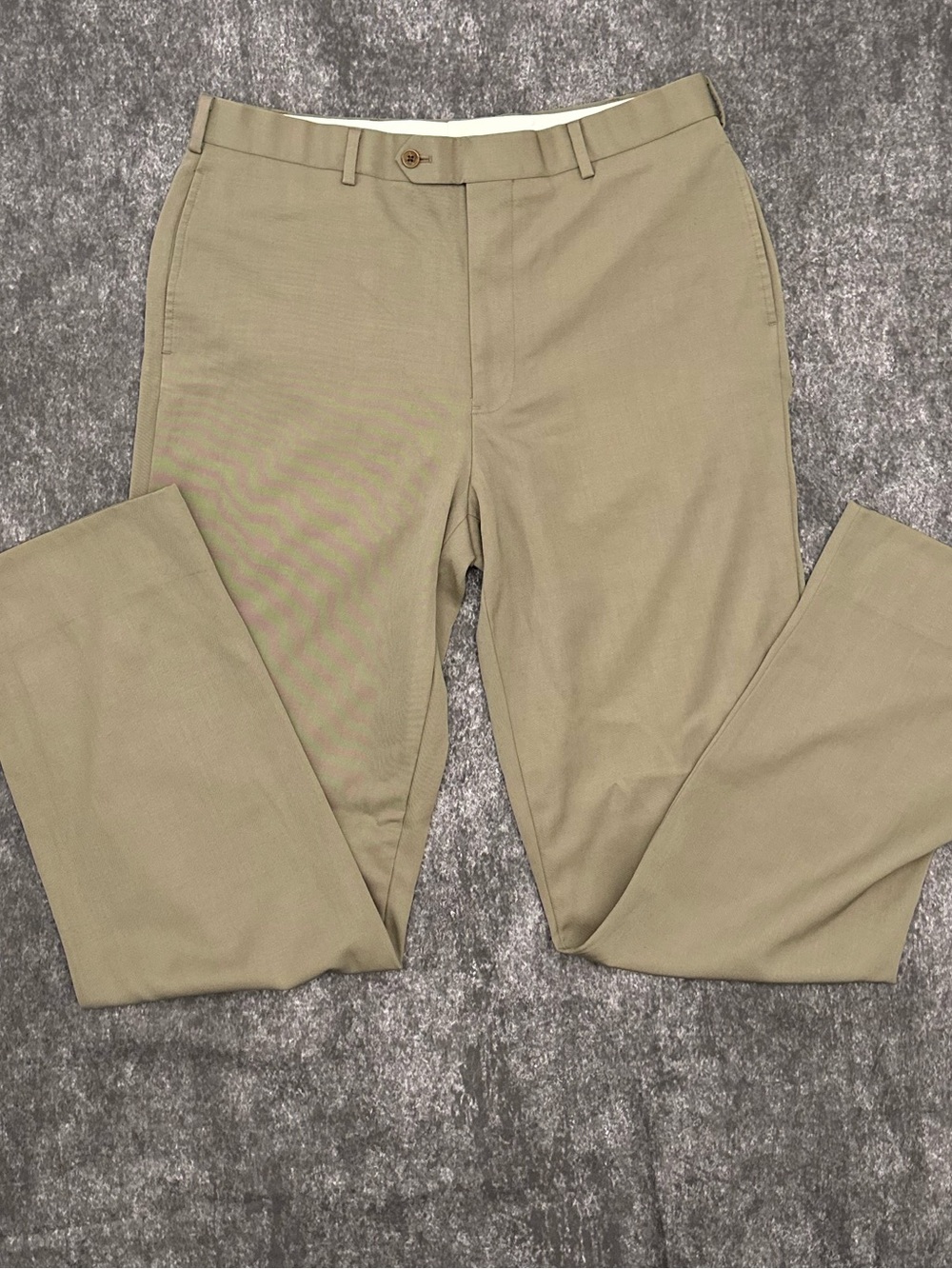 Brooks Brothers 1818 Madison Fit Pleated Wool Trousers - Khaki